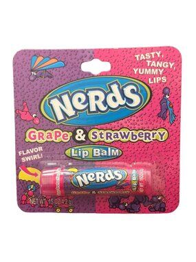 Vintage 2010 Lotta Luv Nerds Grape & Strawberry Flavor Swirl Candy Lip Balm VHTF